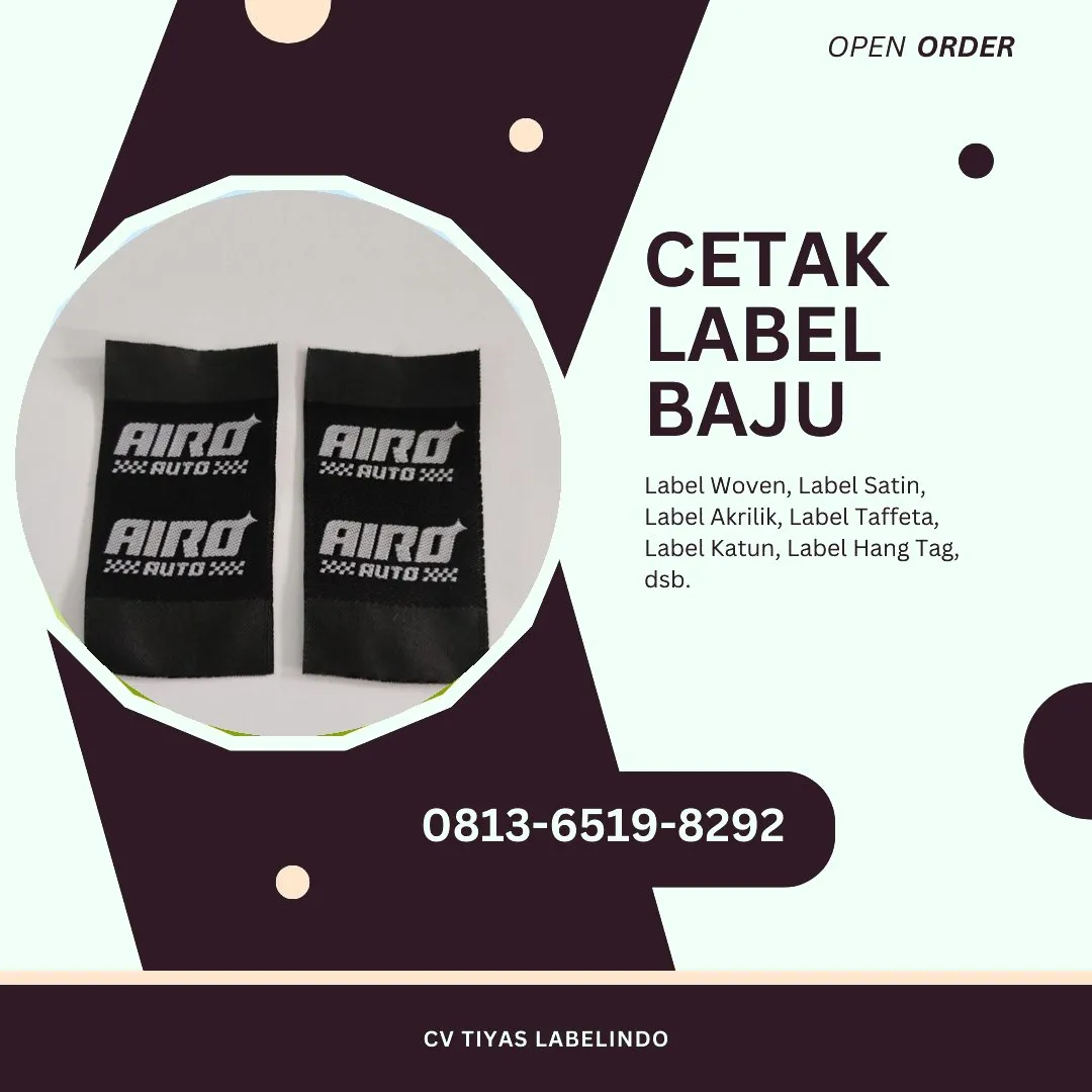 Cetak Label Baju Mamuju, 0813-6519-8292 (WA)