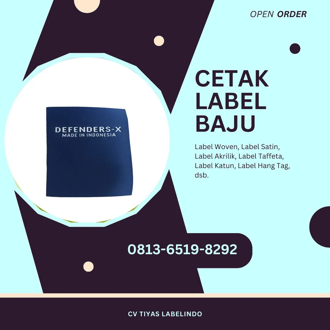 Cetak Label Baju Bantaeng, 0813-6519-8292 (WA)