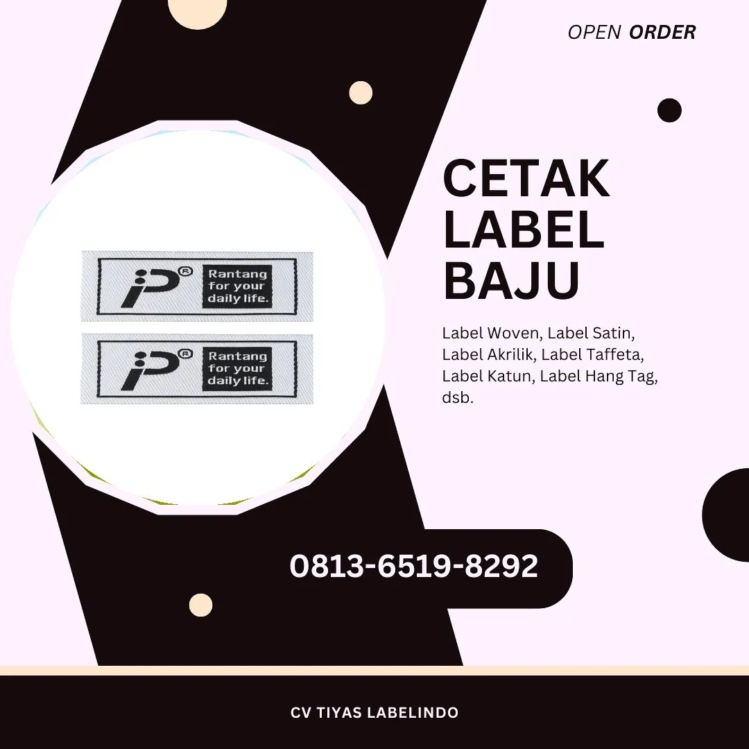 Cetak Label Baju Gowa, 0813-6519-8292 (WA)