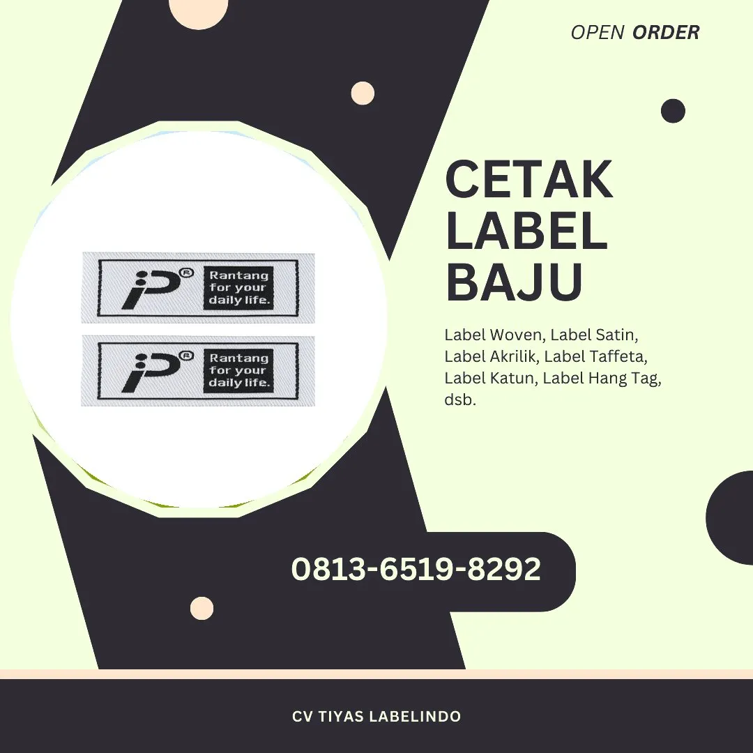 Cetak Label Baju Luwu, 0813-6519-8292 (WA)