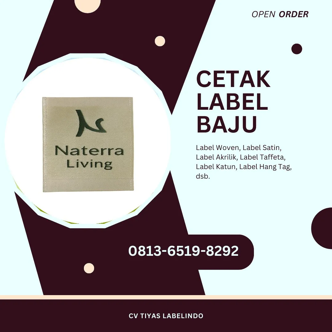 Cetak Label Baju Pinrang, 0813-6519-8292 (WA)