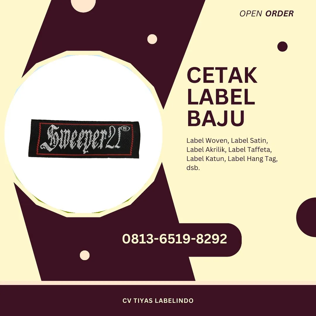 Cetak Label Baju Sidenreng Rappang, 0813-6519-8292 (WA)