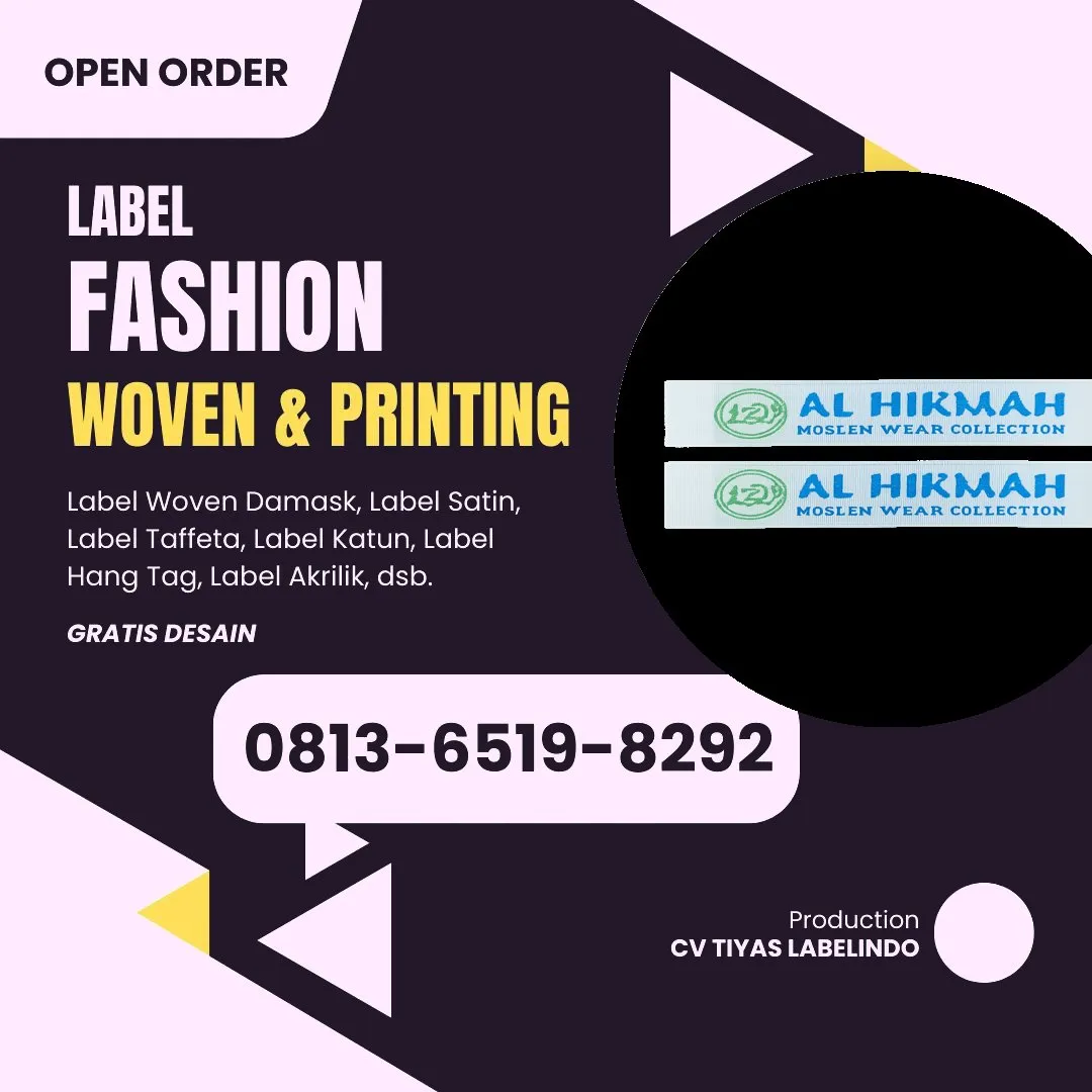 Cetak Label Baju di Soppeng, Label Woven Soppeng, Bikin Label Baju Soppeng, Pembuatan Label Baju Soppeng, Pesan Label Merk Baju Soppeng Cetak Label Soppeng, Label Baju Terdekat Soppeng