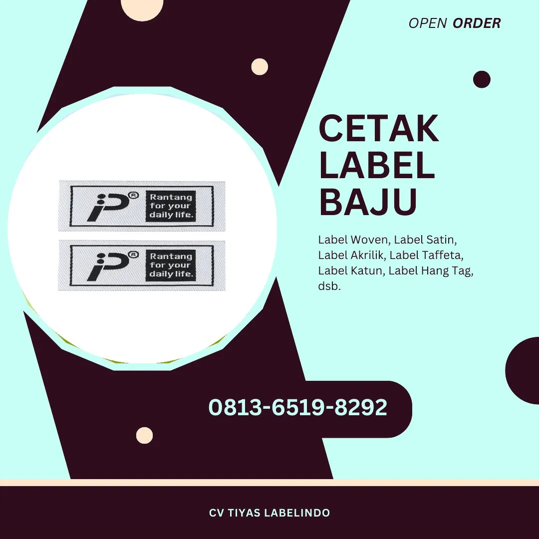 Cetak Label Baju Tana Toraja, 0813-6519-8292 (WA)