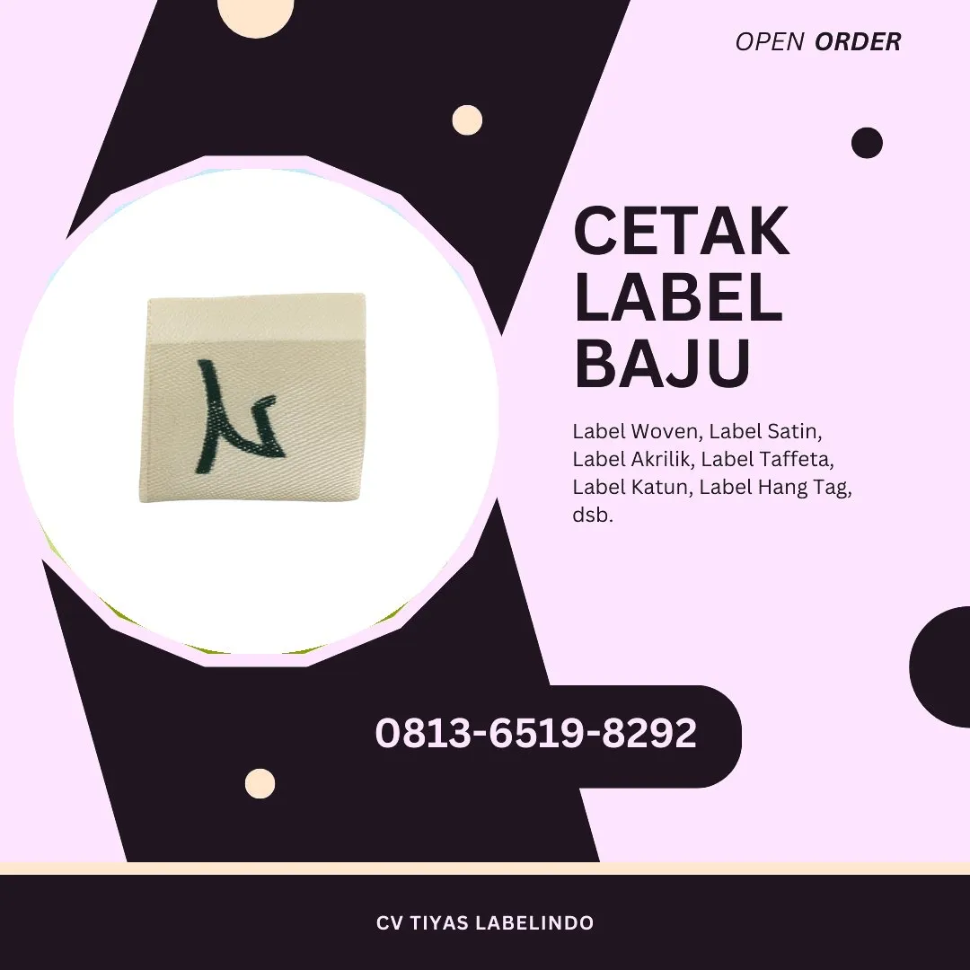 Cetak Label Baju Toraja Utara, 0813-6519-8292 (WA)