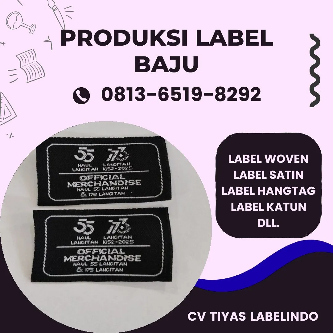 Cetak Label Baju di Toraja Utara, Label Woven Toraja Utara, Bikin Label Baju Toraja Utara, Pembuatan Label Baju Toraja Utara, Pesan Label Merk Baju Toraja Utara Cetak Label Toraja Utara, Label Baju Terdekat Toraja Utara