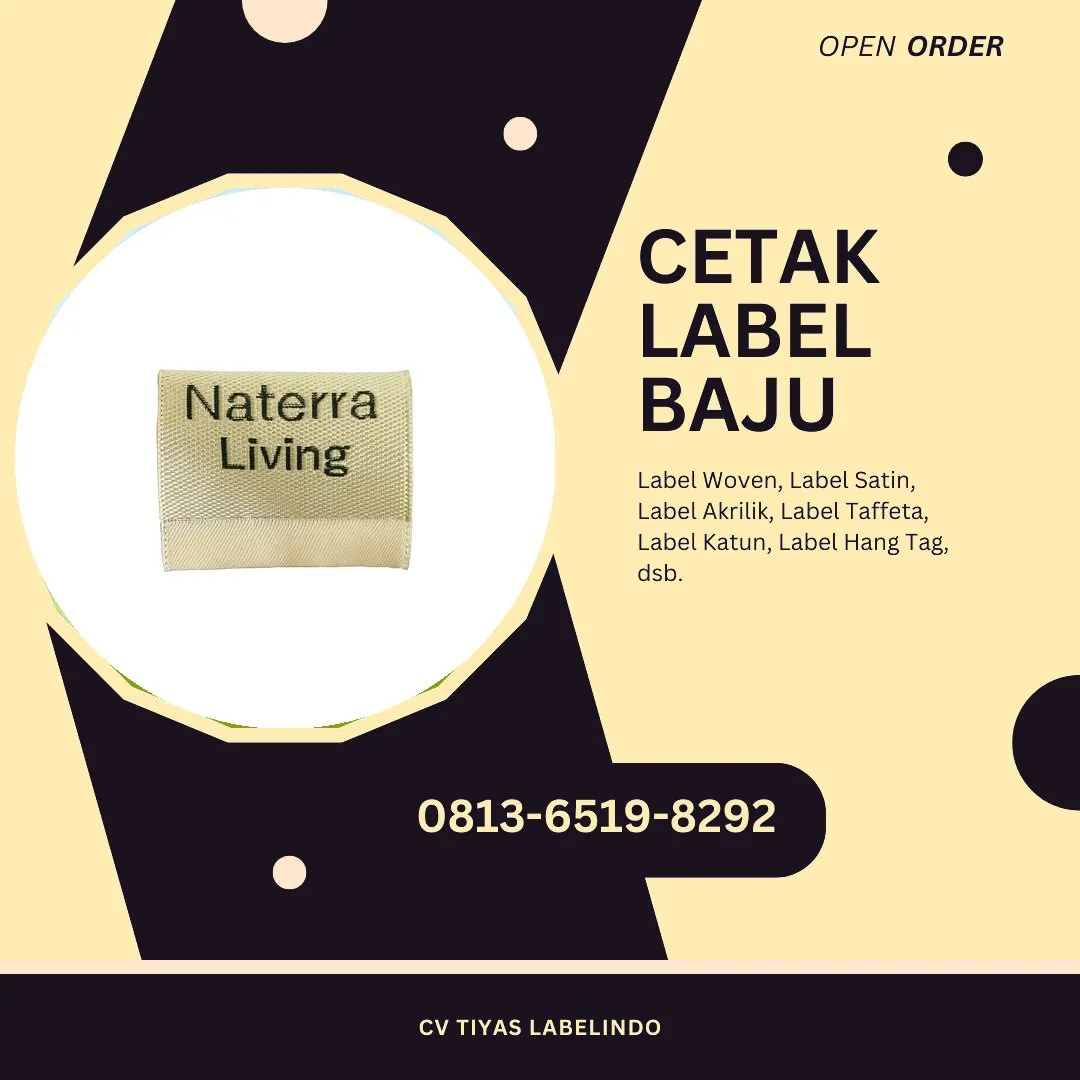 Cetak Label Baju Wajo, 0813-6519-8292 (WA)