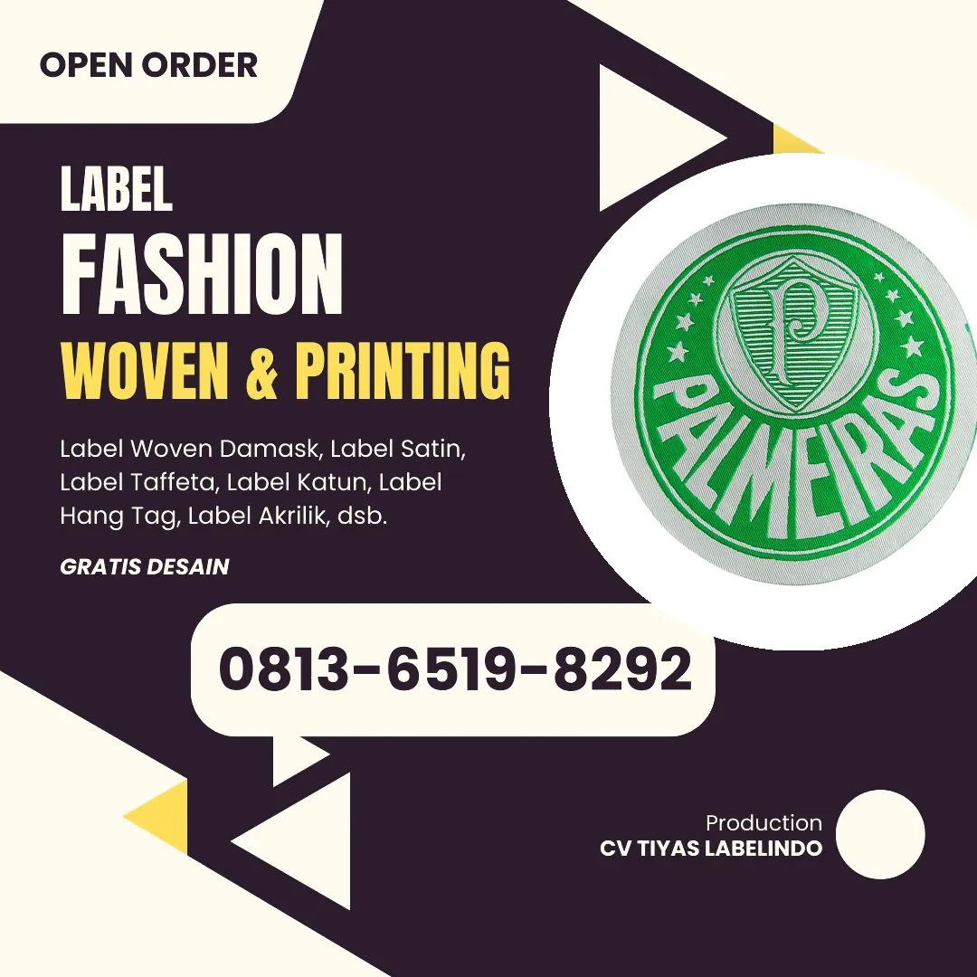 Cetak Label Baju di Wajo, Label Woven Wajo, Bikin Label Baju Wajo, Pembuatan Label Baju Wajo, Pesan Label Merk Baju Wajo Cetak Label Wajo, Label Baju Terdekat Wajo