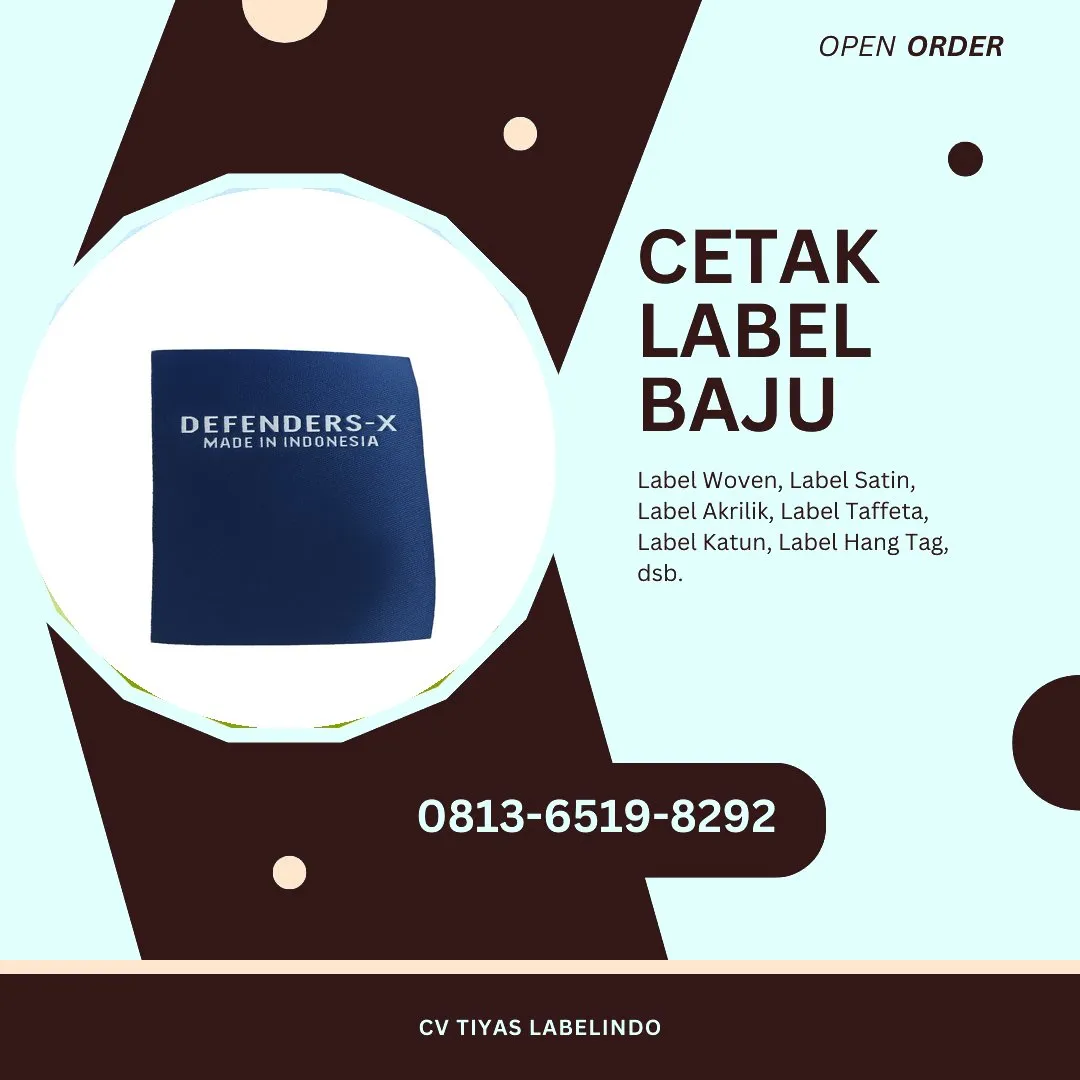 Cetak Label Baju Makassar, 0813-6519-8292 (WA)