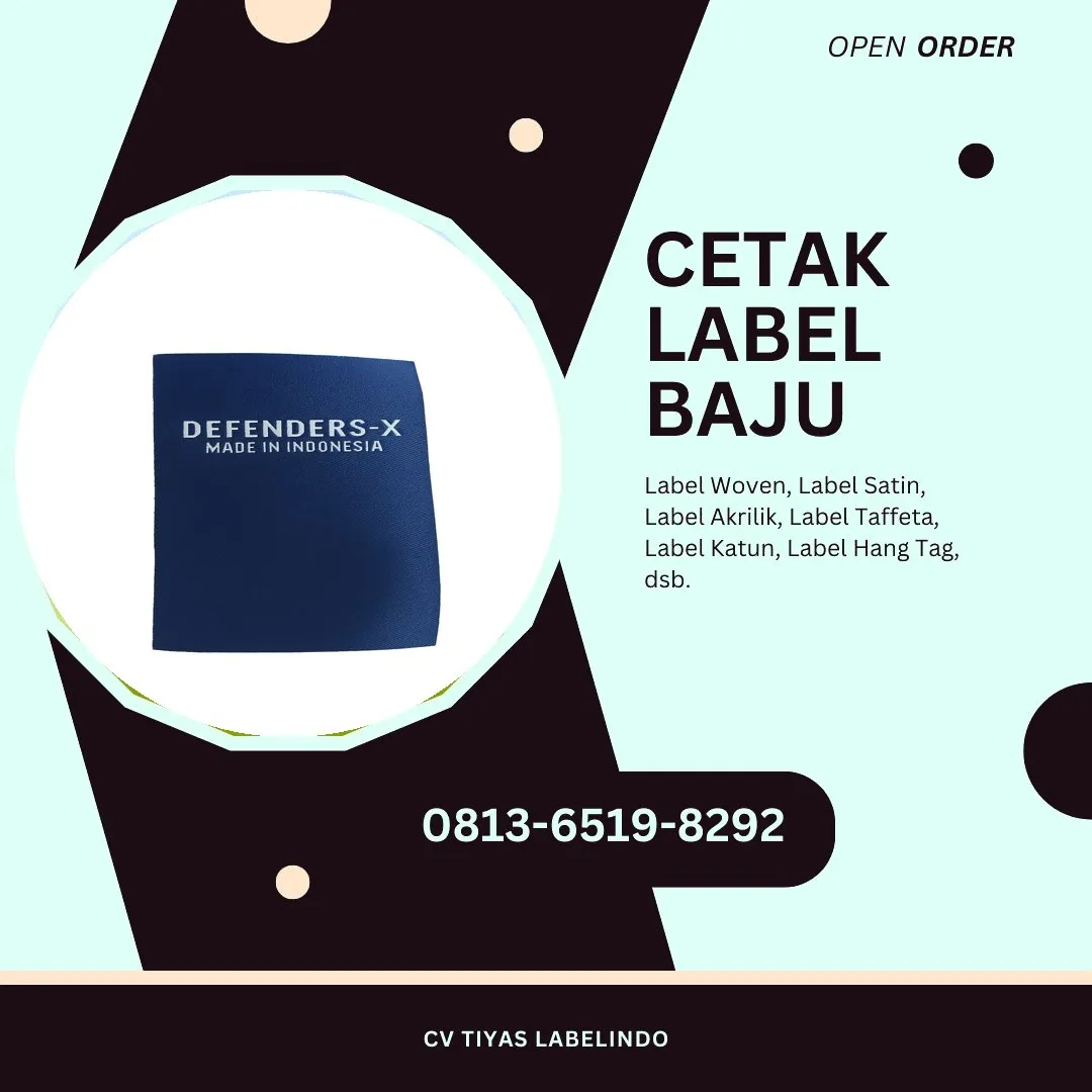 Cetak Label Baju Banggai, 0813-6519-8292 (WA)
