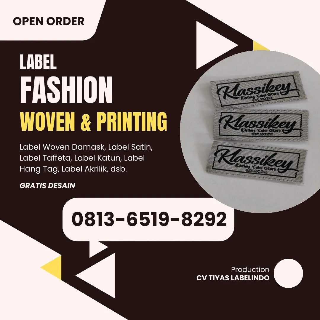 Cetak Label Baju di Banggai, Label Woven Banggai, Bikin Label Baju Banggai, Pembuatan Label Baju Banggai, Pesan Label Merk Baju Banggai Cetak Label Banggai, Label Baju Terdekat Banggai