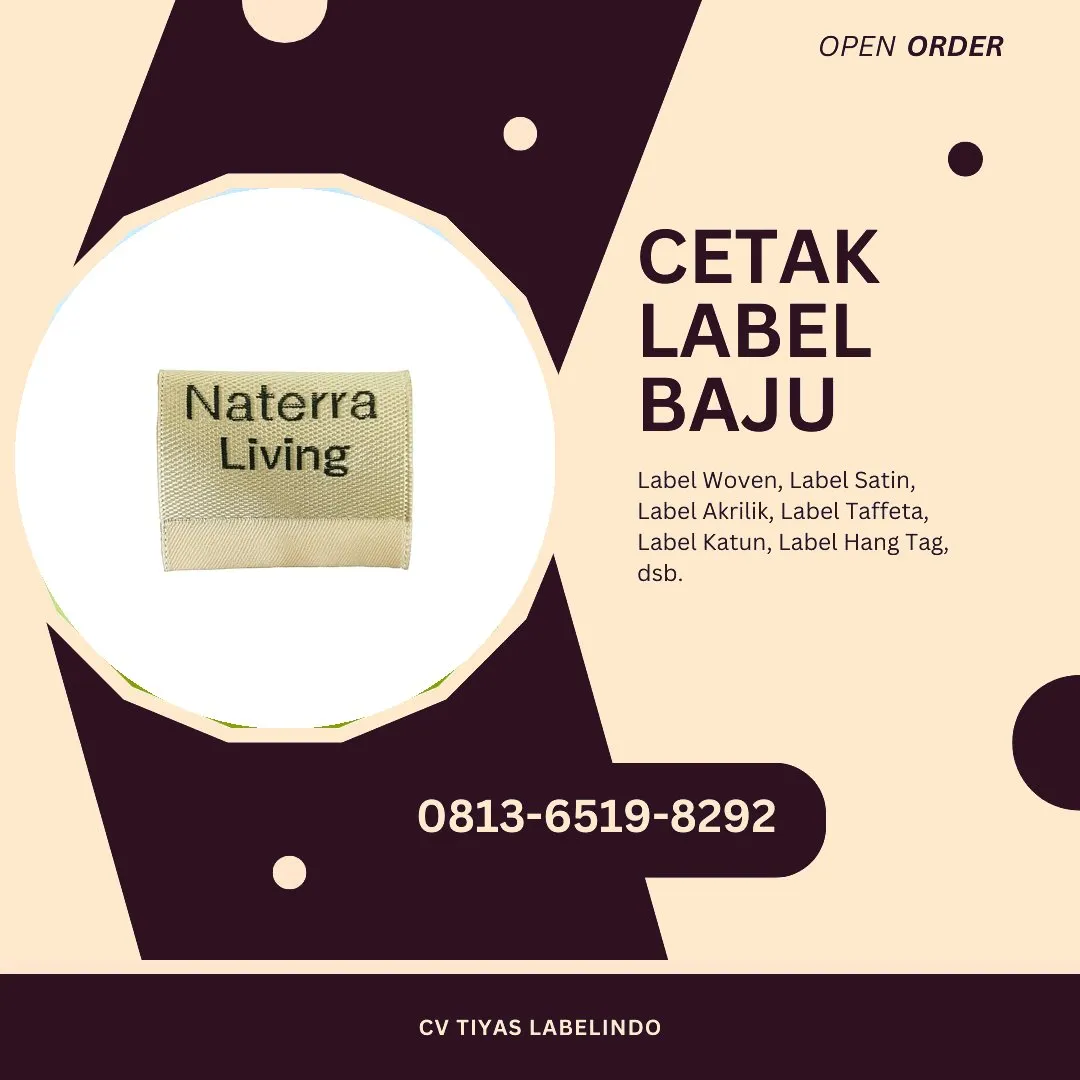 Cetak Label Baju Banggai Kepulauan, 0813-6519-8292 (WA)