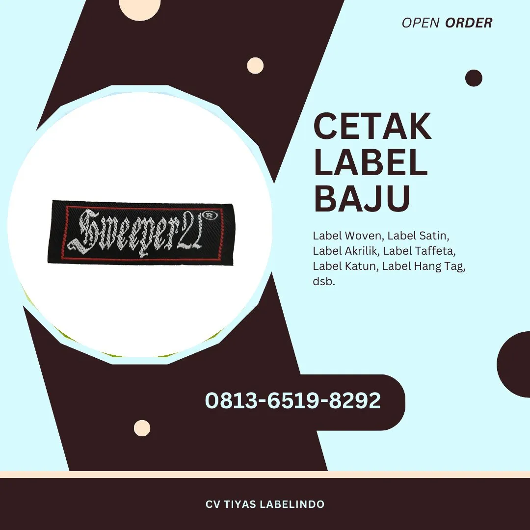 Cetak Label Baju Donggala, 0813-6519-8292 (WA)