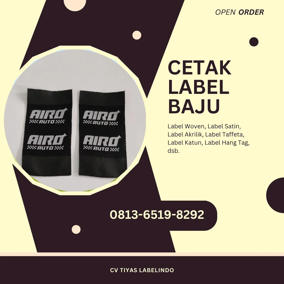Cetak Label Baju Morowali, 0813-6519-8292 (WA)