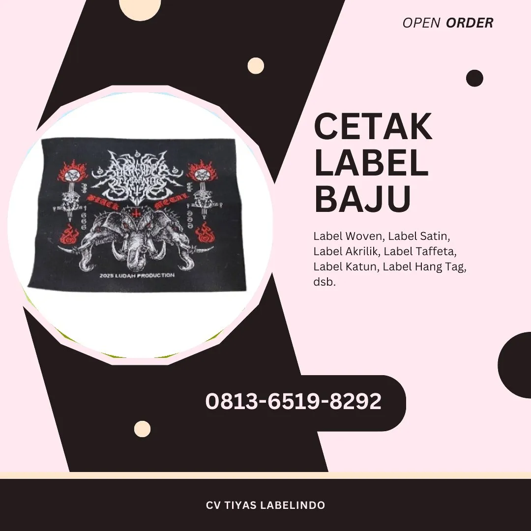 Cetak Label Baju Parigi Moutong, 0813-6519-8292 (WA)