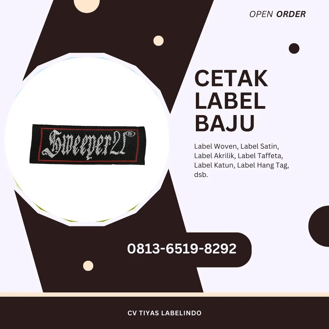 Cetak Label Baju Poso, 0813-6519-8292 (WA)