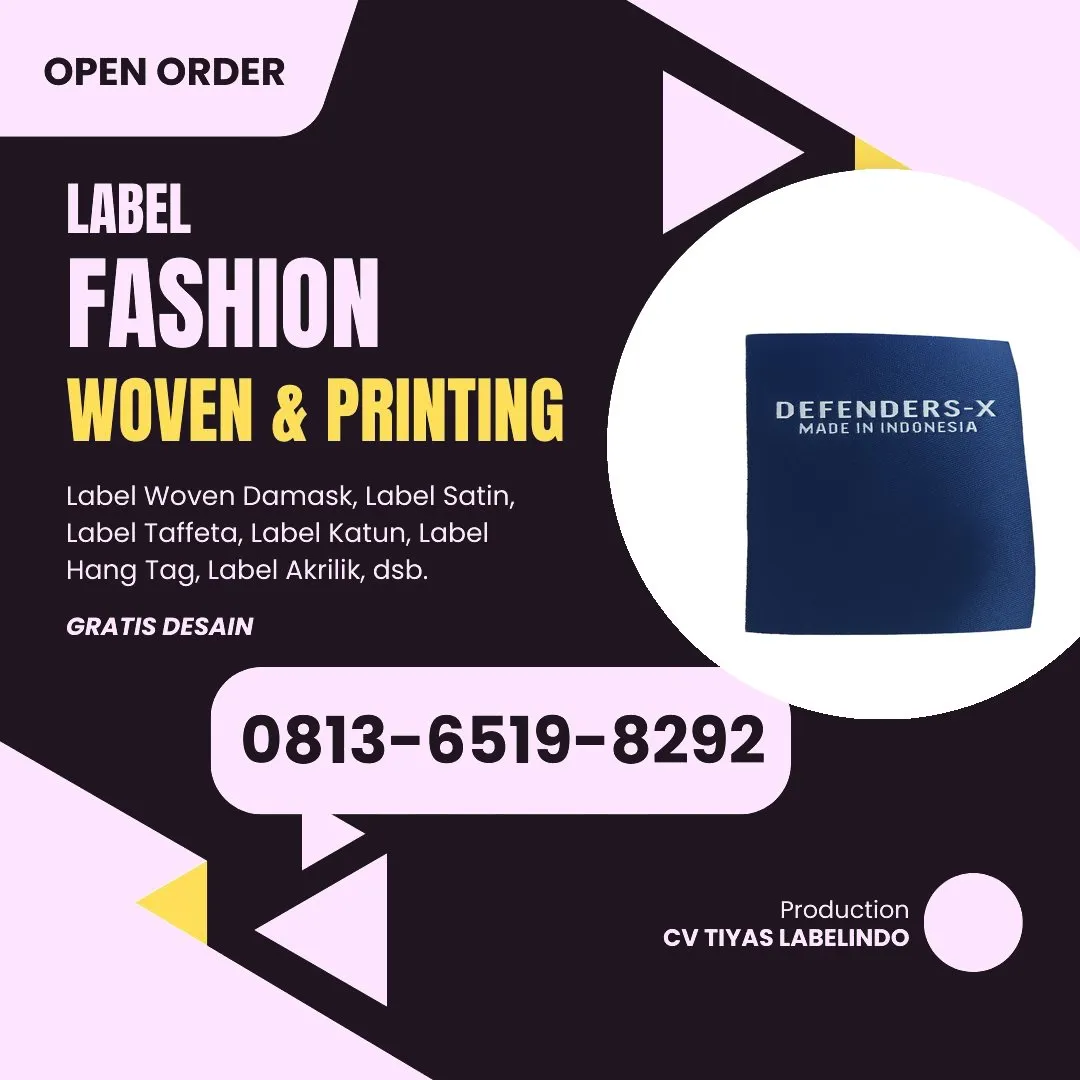 Cetak Label Baju di Poso, Label Woven Poso, Bikin Label Baju Poso, Pembuatan Label Baju Poso, Pesan Label Merk Baju Poso Cetak Label Poso, Label Baju Terdekat Poso