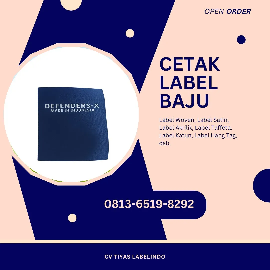 Cetak Label Baju Tojo Una-Una, 0813-6519-8292 (WA)