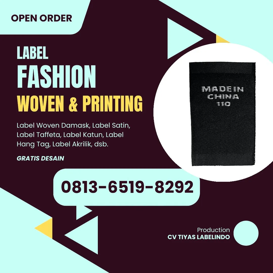 Cetak Label Baju di Tojo Una-Una, Label Woven Tojo Una-Una, Bikin Label Baju Tojo Una-Una, Pembuatan Label Baju Tojo Una-Una, Pesan Label Merk Baju Tojo Una-Una Cetak Label Tojo Una-Una, Label Baju Terdekat Tojo Una-Una