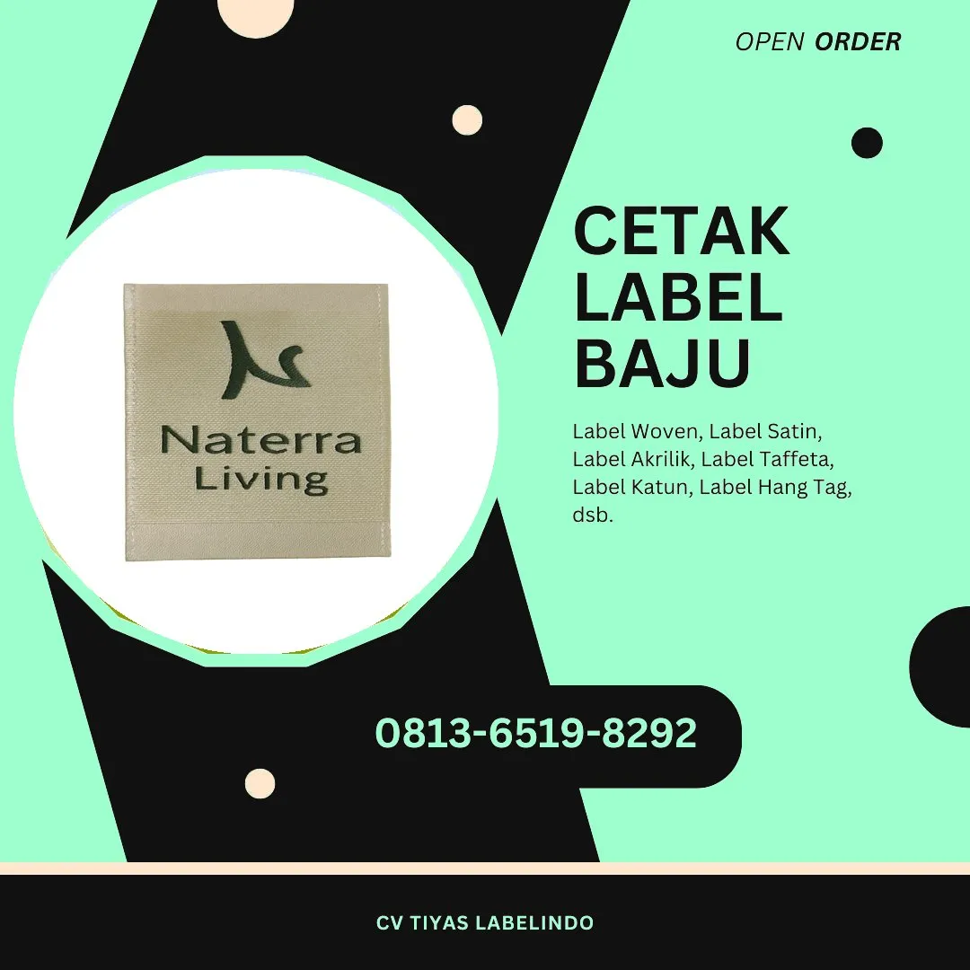 Cetak Label Baju Toli-Toli, 0813-6519-8292 (WA)