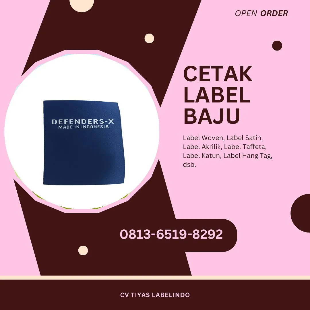 Cetak Label Baju Palu, 0813-6519-8292 (WA)