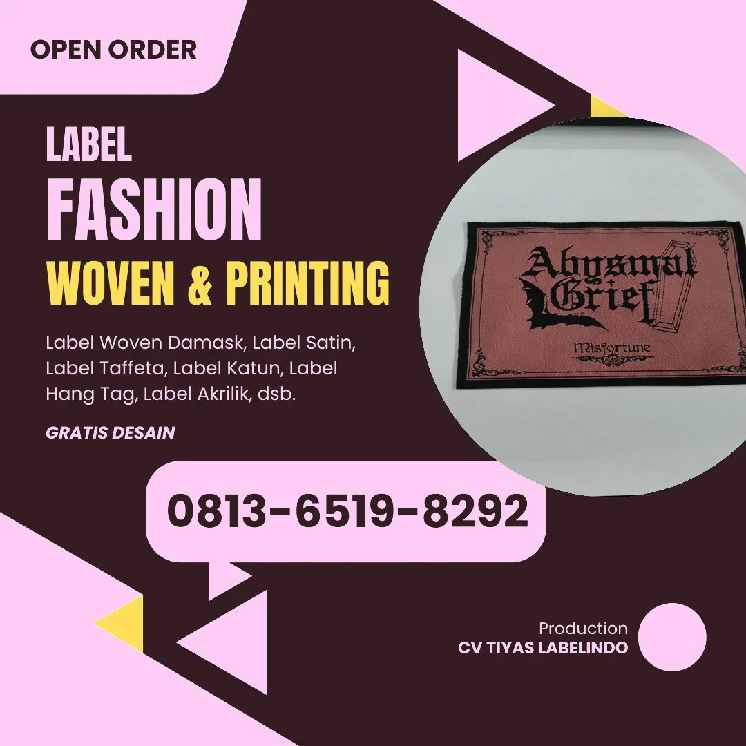Cetak Label Baju di Buton, Label Woven Buton, Bikin Label Baju Buton, Pembuatan Label Baju Buton, Pesan Label Merk Baju Buton Cetak Label Buton, Label Baju Terdekat Buton