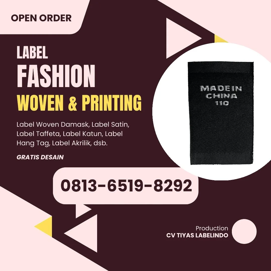 Cetak Label Baju di Konawe Kepulauan, Label Woven Konawe Kepulauan, Bikin Label Baju Konawe Kepulauan, Pembuatan Label Baju Konawe Kepulauan, Pesan Label Merk Baju Konawe Kepulauan Cetak Label Konawe Kepulauan, Label Baju Terdekat Konawe Kepulauan