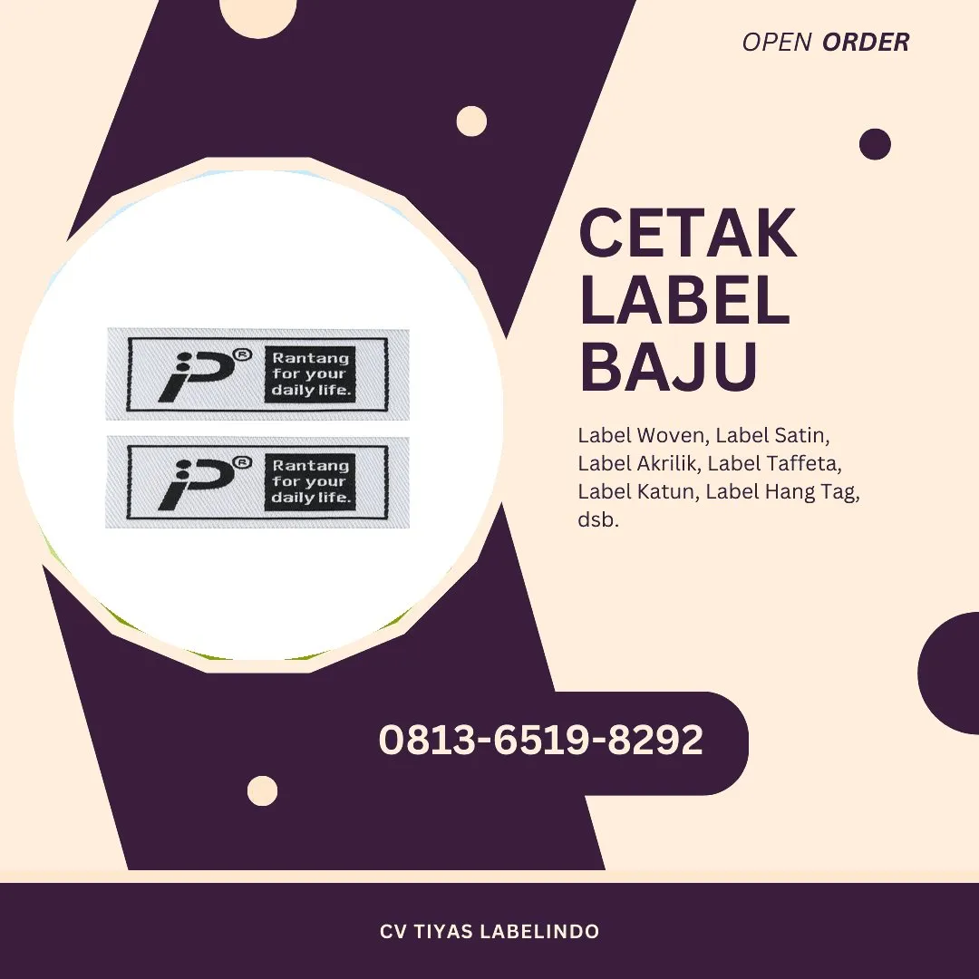 Cetak Label Baju Muna, 0813-6519-8292 (WA)