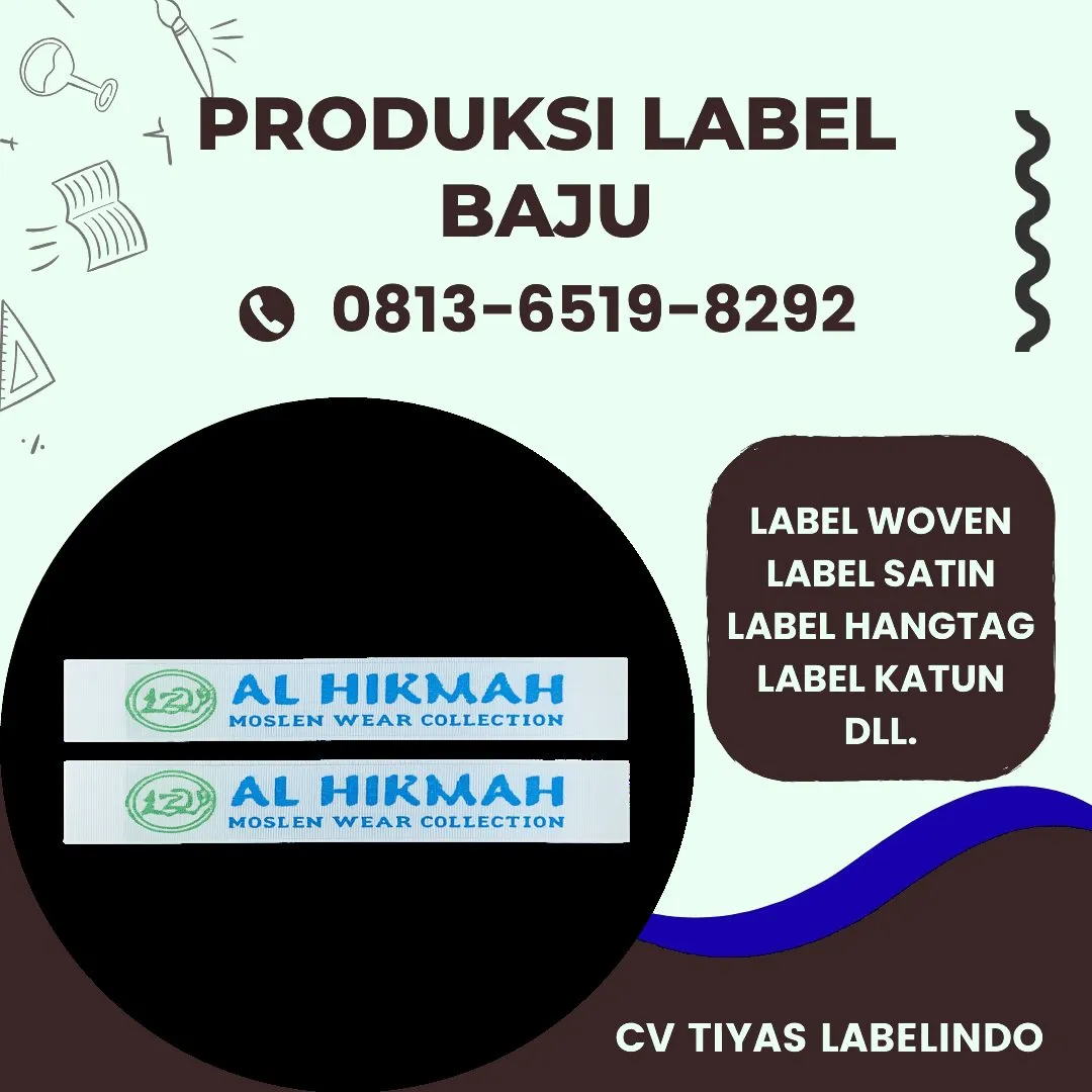 Cetak Label Baju di Muna, Label Woven Muna, Bikin Label Baju Muna, Pembuatan Label Baju Muna, Pesan Label Merk Baju Muna Cetak Label Muna, Label Baju Terdekat Muna