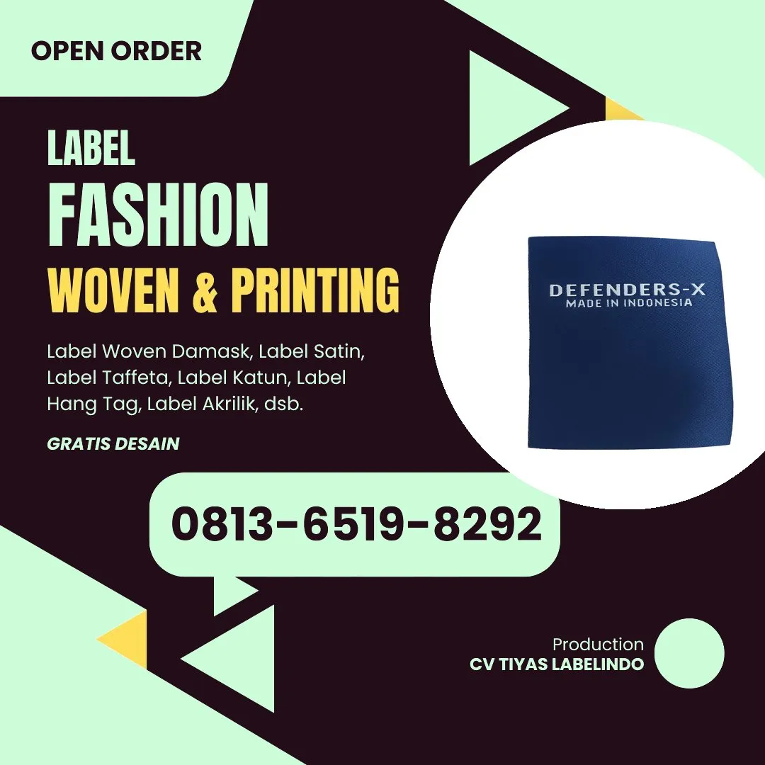 Cetak Label Baju di Bau-Bau, Label Woven Bau-Bau, Bikin Label Baju Bau-Bau, Pembuatan Label Baju Bau-Bau, Pesan Label Merk Baju Bau-Bau Cetak Label Bau-Bau, Label Baju Terdekat Bau-Bau