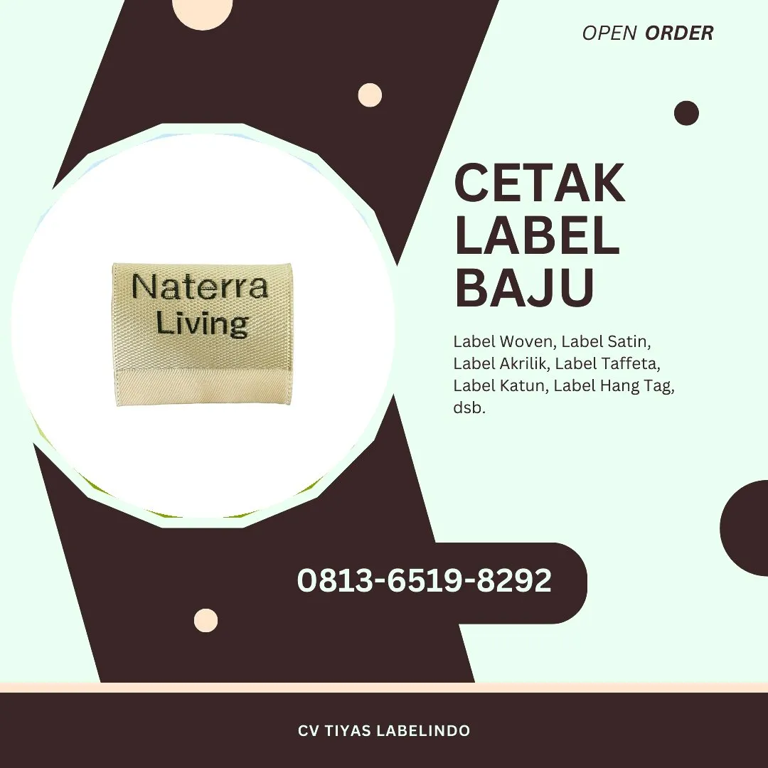 Cetak Label Baju Bolaang Mongondow, 0813-6519-8292 (WA)
