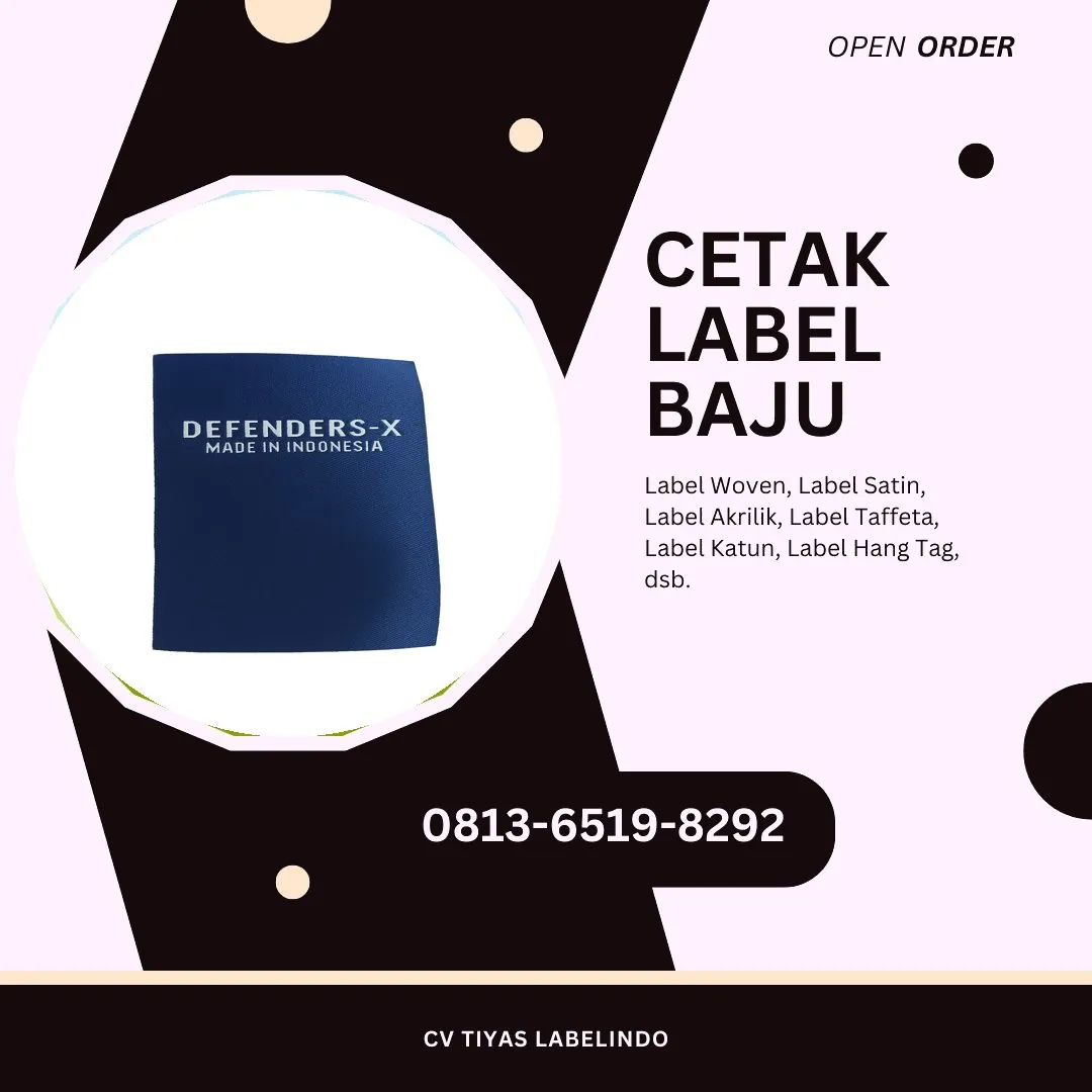 Cetak Label Baju Bolaang Mongondow Selatan, 0813-6519-8292 (WA)