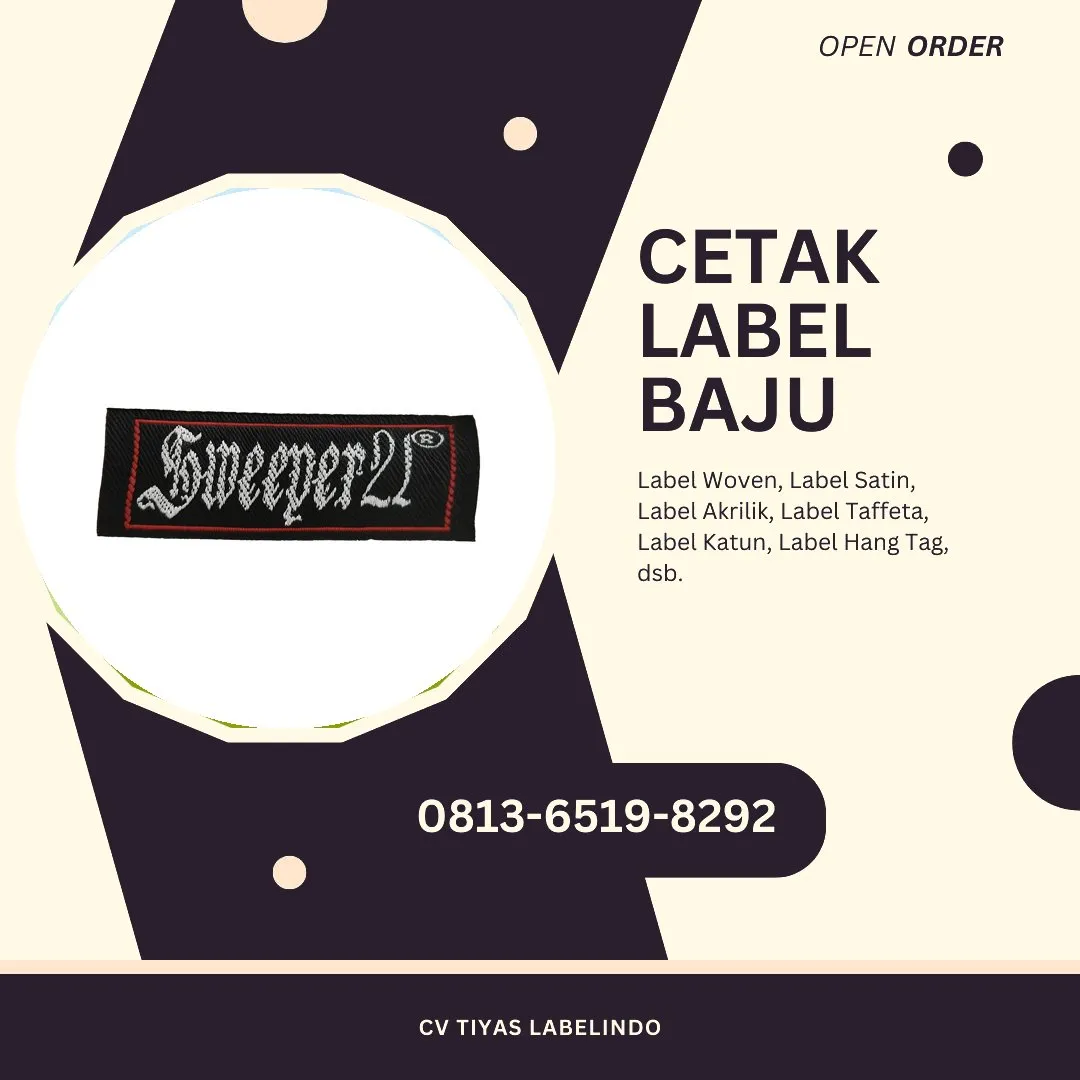 Cetak Label Baju Bolaang Mongondow Timur, 0813-6519-8292 (WA)
