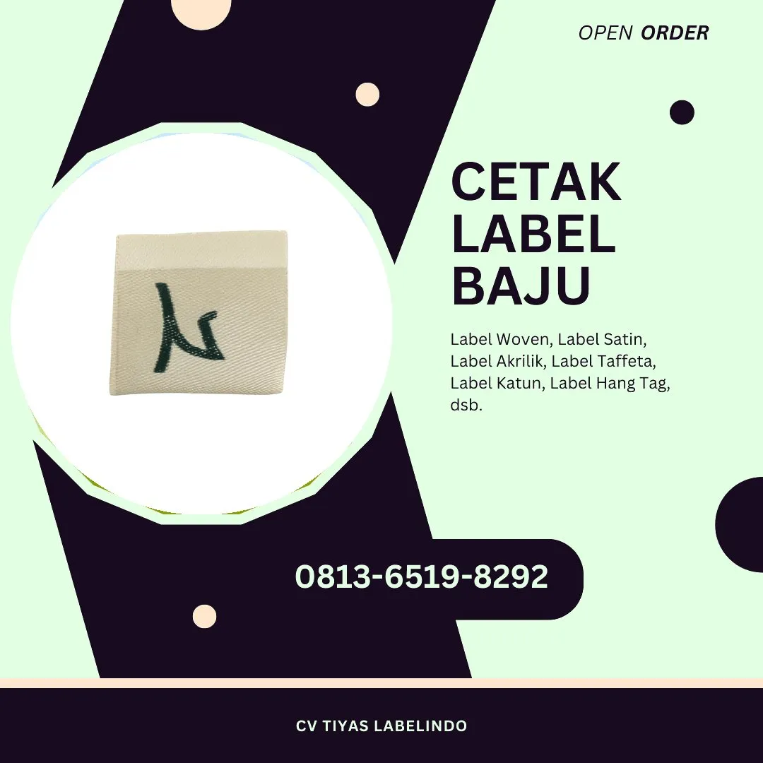 Cetak Label Baju Bolaang Mongondow Utara, 0813-6519-8292 (WA)
