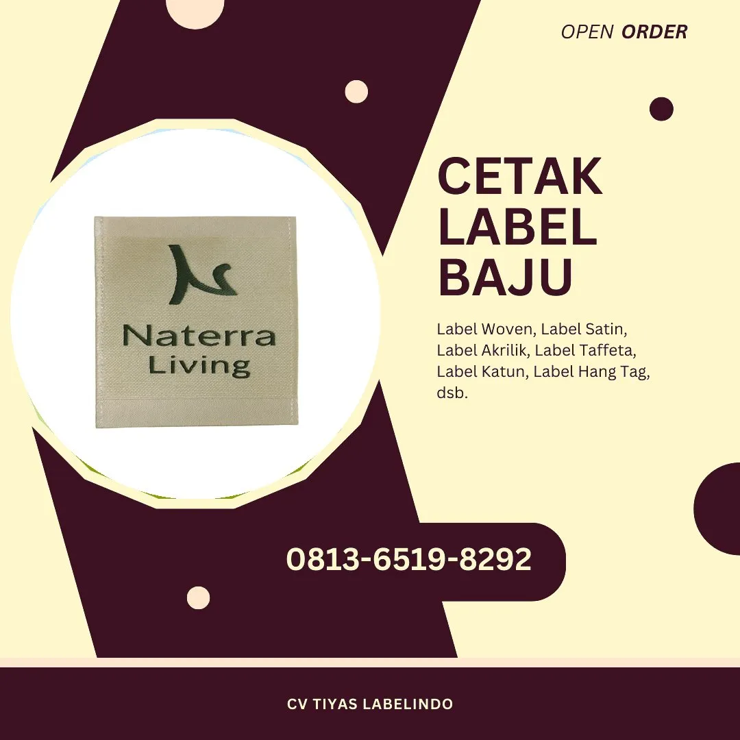Cetak Label Baju Minahasa Utara, 0813-6519-8292 (WA)
