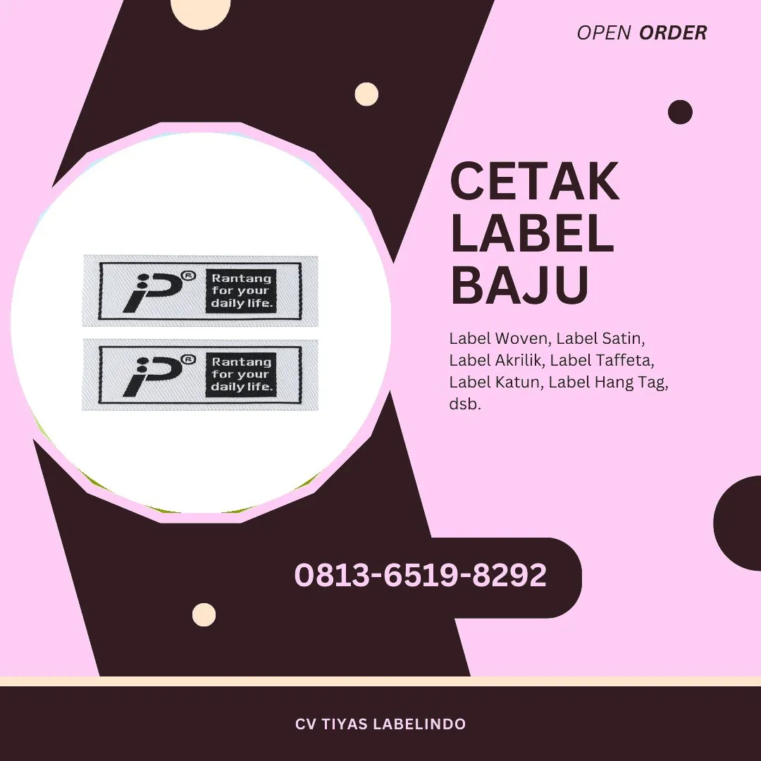 Cetak Label Baju Kotamobagu, 0813-6519-8292 (WA)