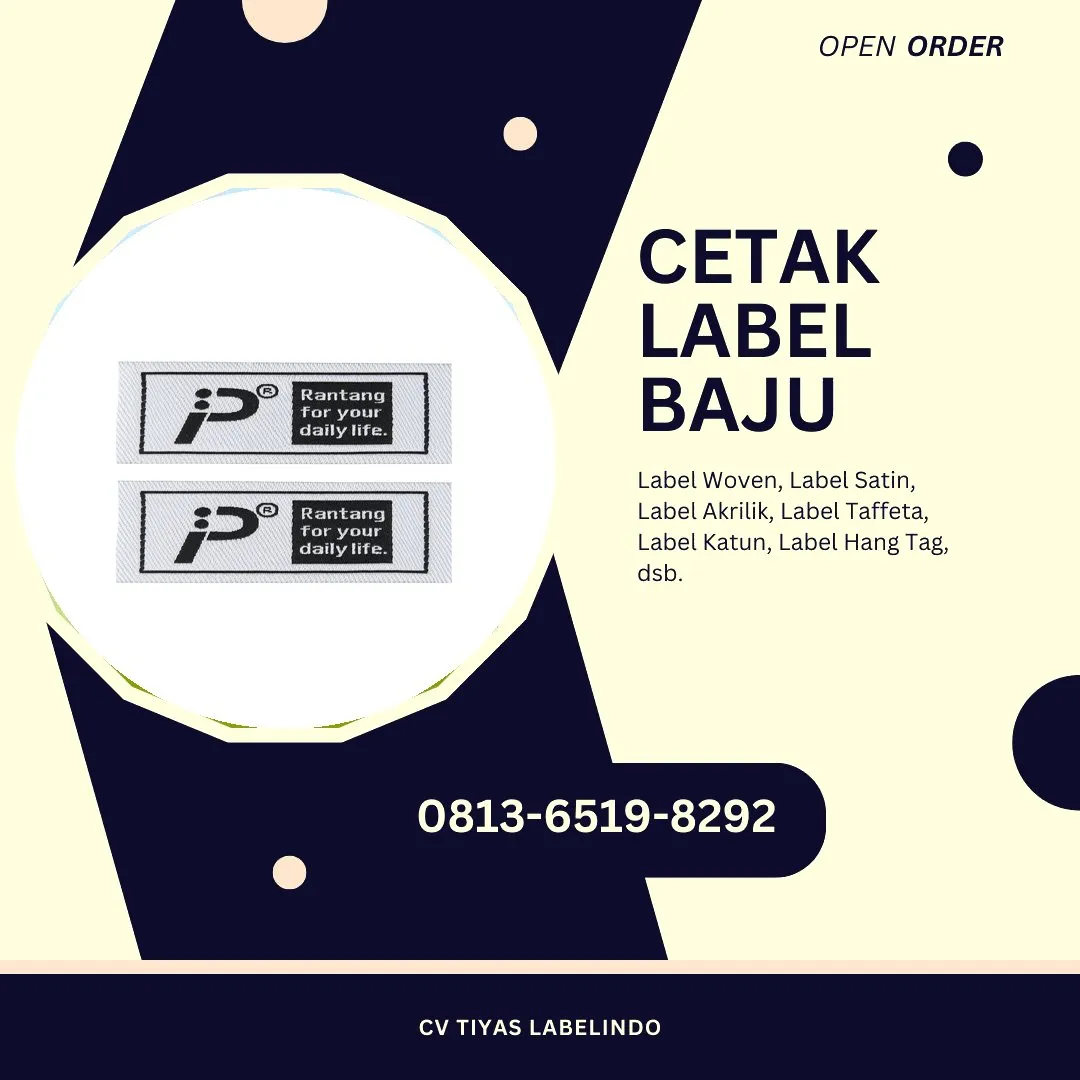 Cetak Label Baju Manado, 0813-6519-8292 (WA)