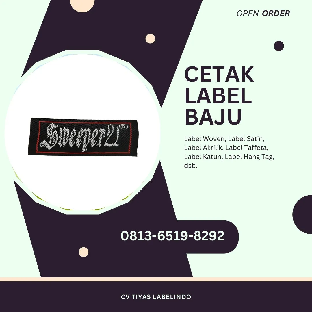Cetak Label Baju Lima Puluh Kota, 0813-6519-8292 (WA)