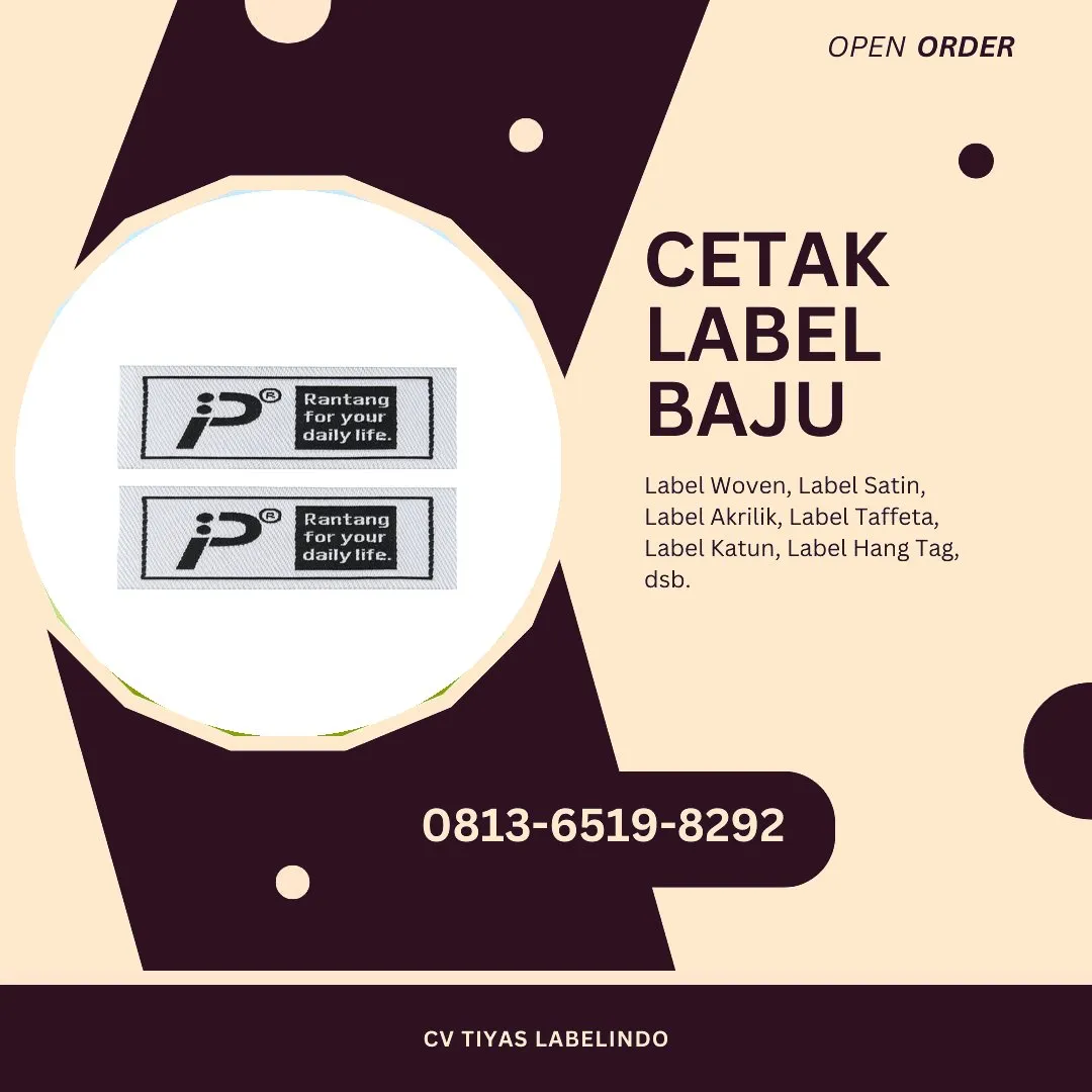 Cetak Label Baju Pasaman Barat, 0813-6519-8292 (WA)