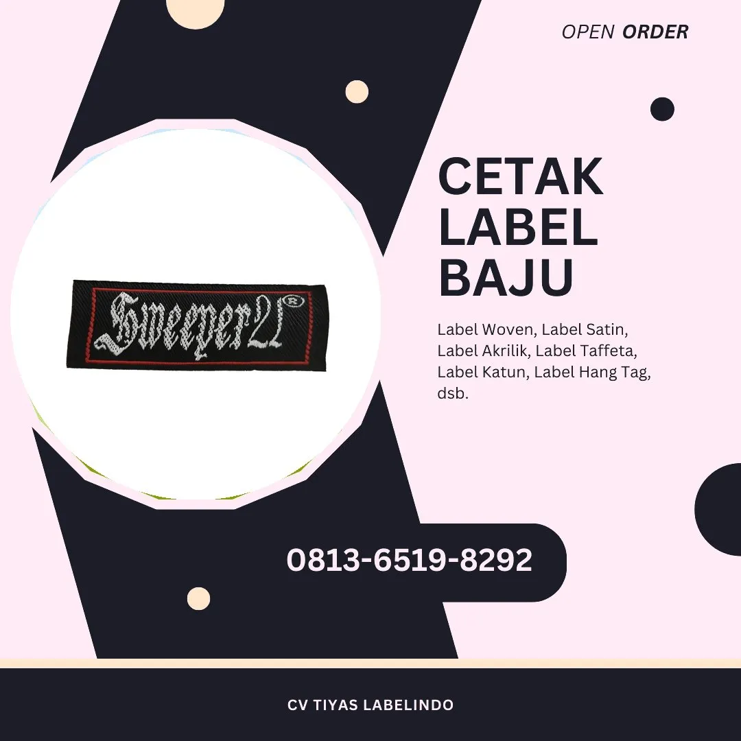 Cetak Label Baju Pesisir Selatan, 0813-6519-8292 (WA)