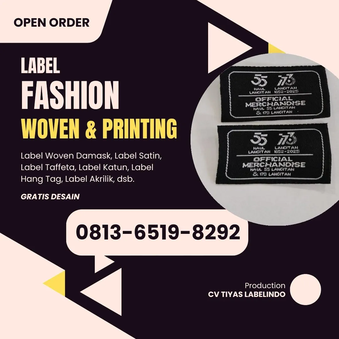 Cetak Label Baju di Tanah Datar, Label Woven Tanah Datar, Bikin Label Baju Tanah Datar, Pembuatan Label Baju Tanah Datar, Pesan Label Merk Baju Tanah Datar Cetak Label Tanah Datar, Label Baju Terdekat Tanah Datar