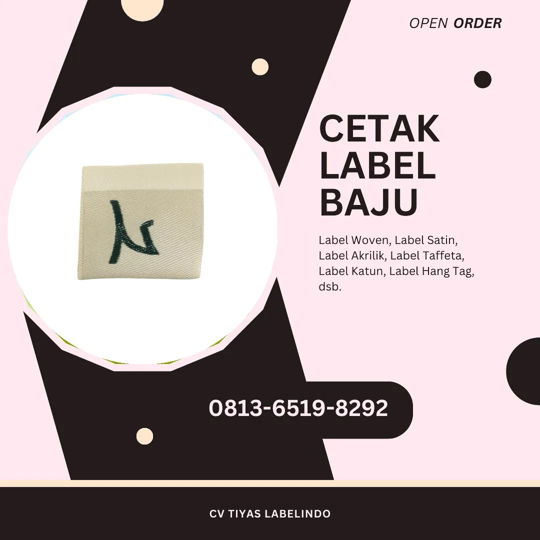 Cetak Label Baju Bukittinggi, 0813-6519-8292 (WA)