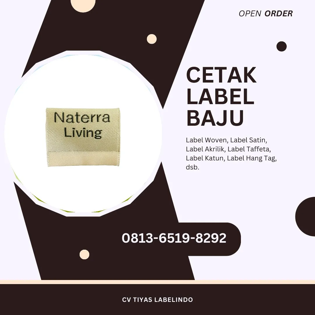 Cetak Label Baju Padang, 0813-6519-8292 (WA)