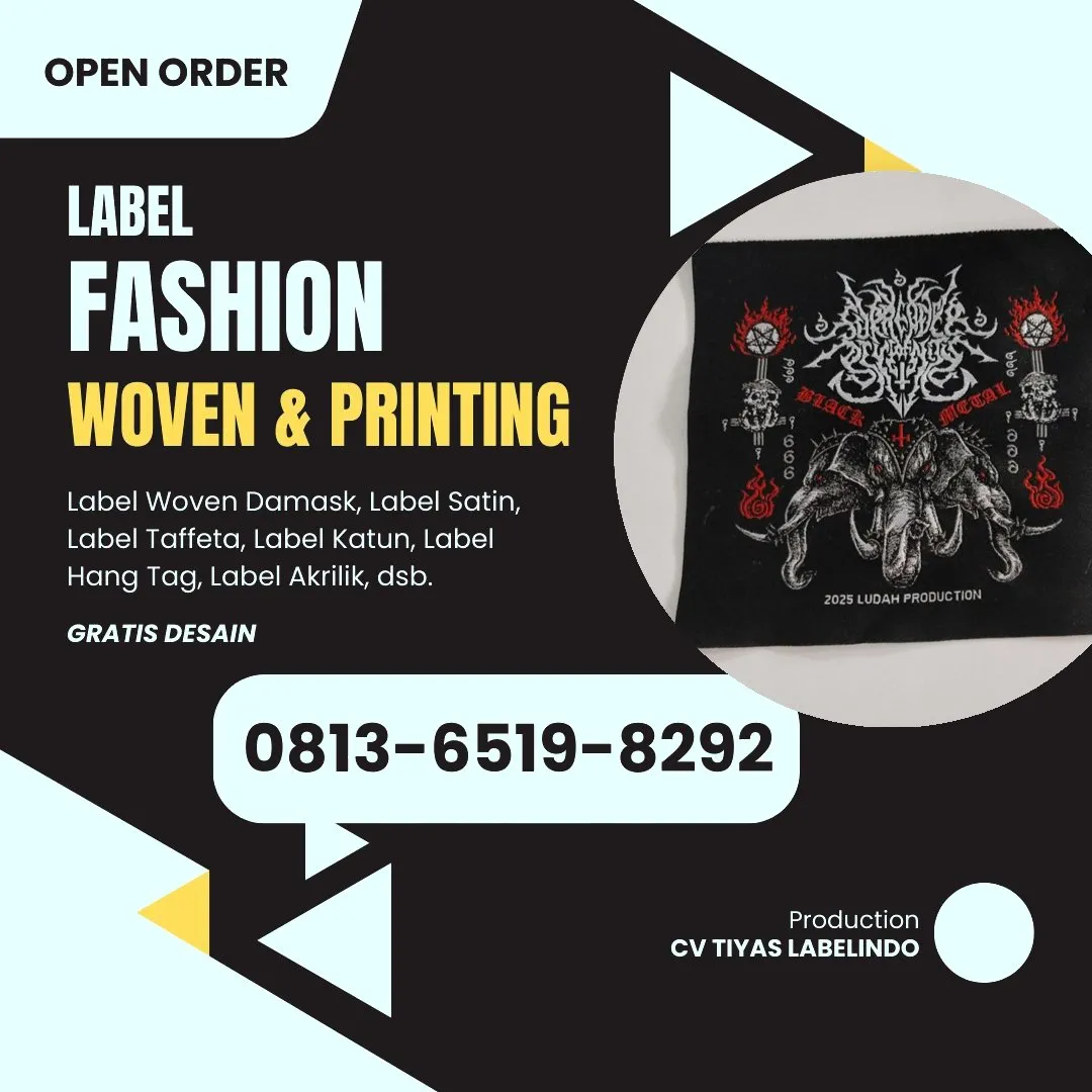 Cetak Label Baju di Padang, Label Woven Padang, Bikin Label Baju Padang, Pembuatan Label Baju Padang, Pesan Label Merk Baju Padang Cetak Label Padang, Label Baju Terdekat Padang