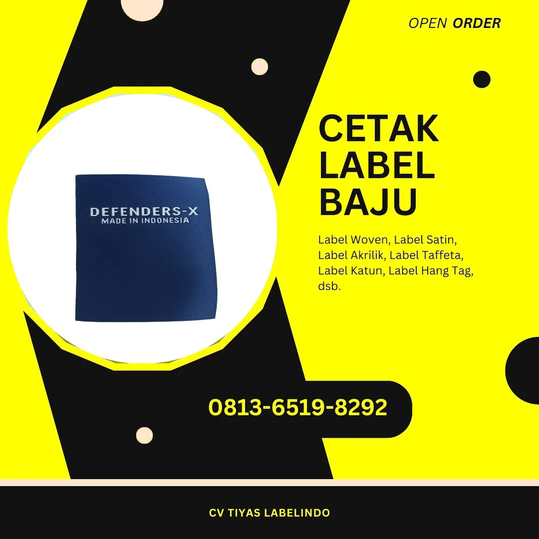 Cetak Label Baju Banyuasin, 0813-6519-8292 (WA)