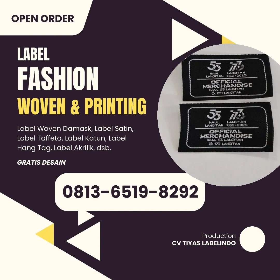 Cetak Label Baju di Empat Lawang, Label Woven Empat Lawang, Bikin Label Baju Empat Lawang, Pembuatan Label Baju Empat Lawang, Pesan Label Merk Baju Empat Lawang Cetak Label Empat Lawang, Label Baju Terdekat Empat Lawang