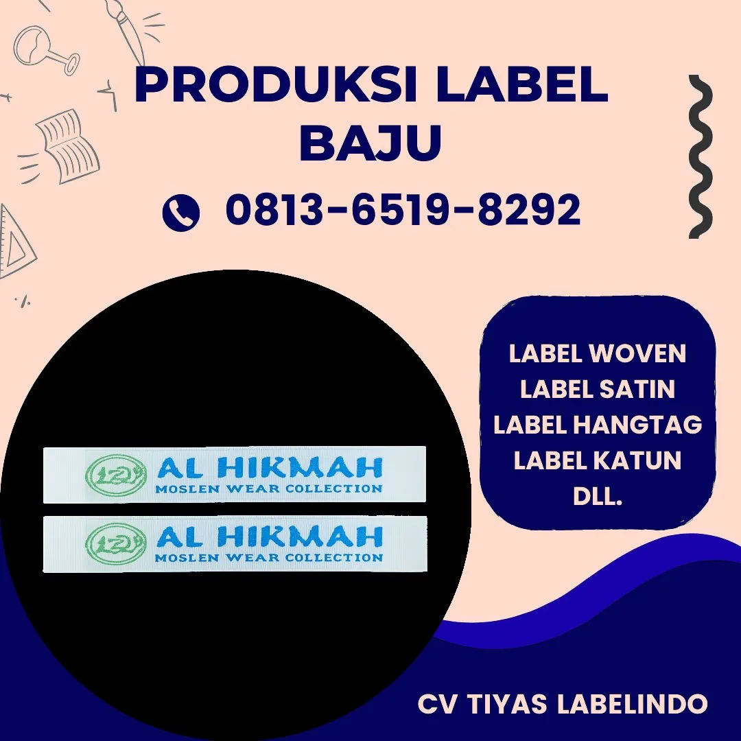 Cetak Label Baju di Lahat, Label Woven Lahat, Bikin Label Baju Lahat, Pembuatan Label Baju Lahat, Pesan Label Merk Baju Lahat Cetak Label Lahat, Label Baju Terdekat Lahat