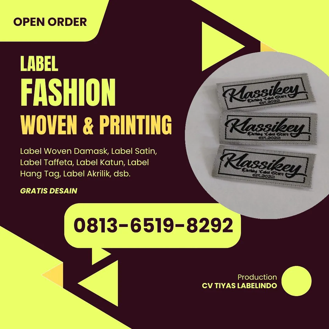 Cetak Label Baju di Muara Enim, Label Woven Muara Enim, Bikin Label Baju Muara Enim, Pembuatan Label Baju Muara Enim, Pesan Label Merk Baju Muara Enim Cetak Label Muara Enim, Label Baju Terdekat Muara Enim