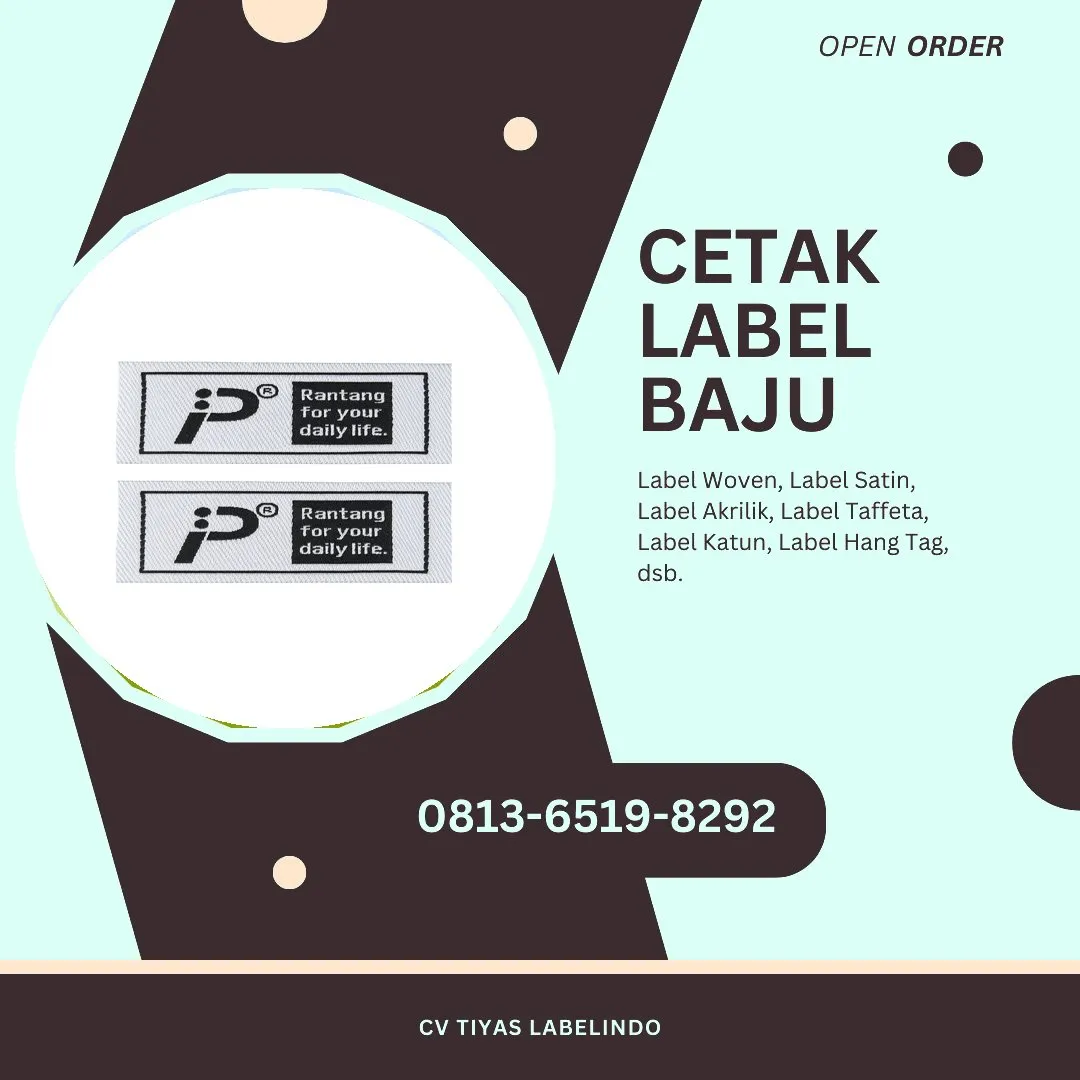Cetak Label Baju Ogan Komering Ulu Timur, 0813-6519-8292 (WA)