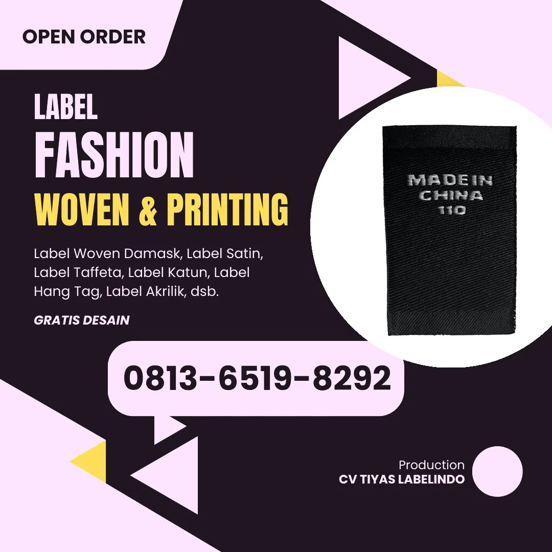 Cetak Label Baju di Lubuk Linggau, Label Woven Lubuk Linggau, Bikin Label Baju Lubuk Linggau, Pembuatan Label Baju Lubuk Linggau, Pesan Label Merk Baju Lubuk Linggau Cetak Label Lubuk Linggau, Label Baju Terdekat Lubuk Linggau